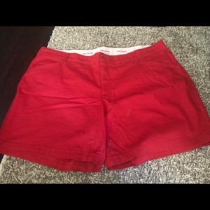 Cardinal red shorts